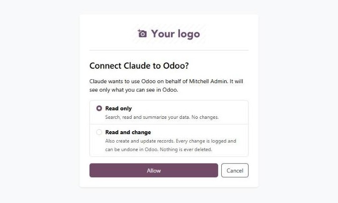 Consent screen